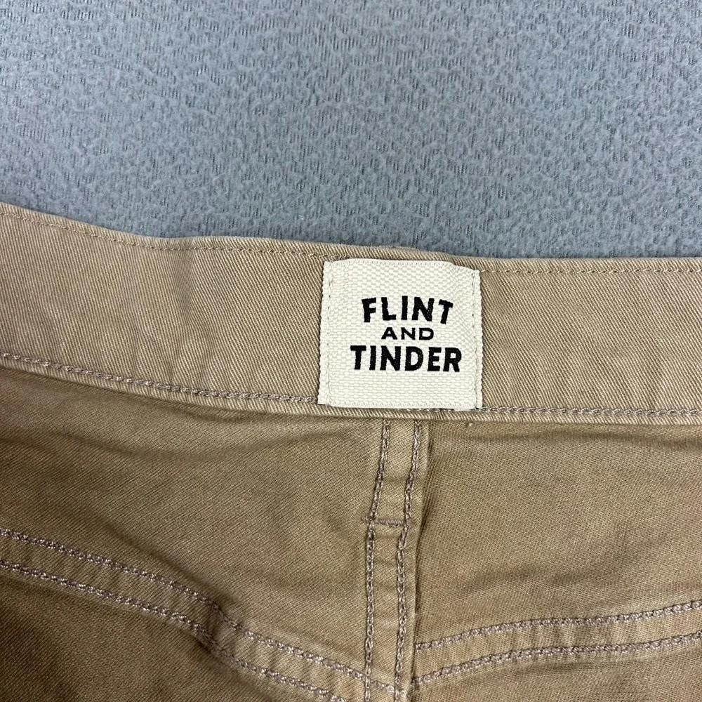 Flint And Tinder Pants Mens‎ 40x30 Tan Chino Tapered Fit Stretch Work Casual